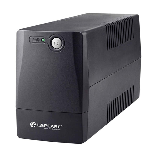 Lapcare 600VA /360W, 230V, UPS System, an Ideal Power Backup & Protection for Home Office, Desktop PC & Home Electronics, Lead Acid Battery, Black