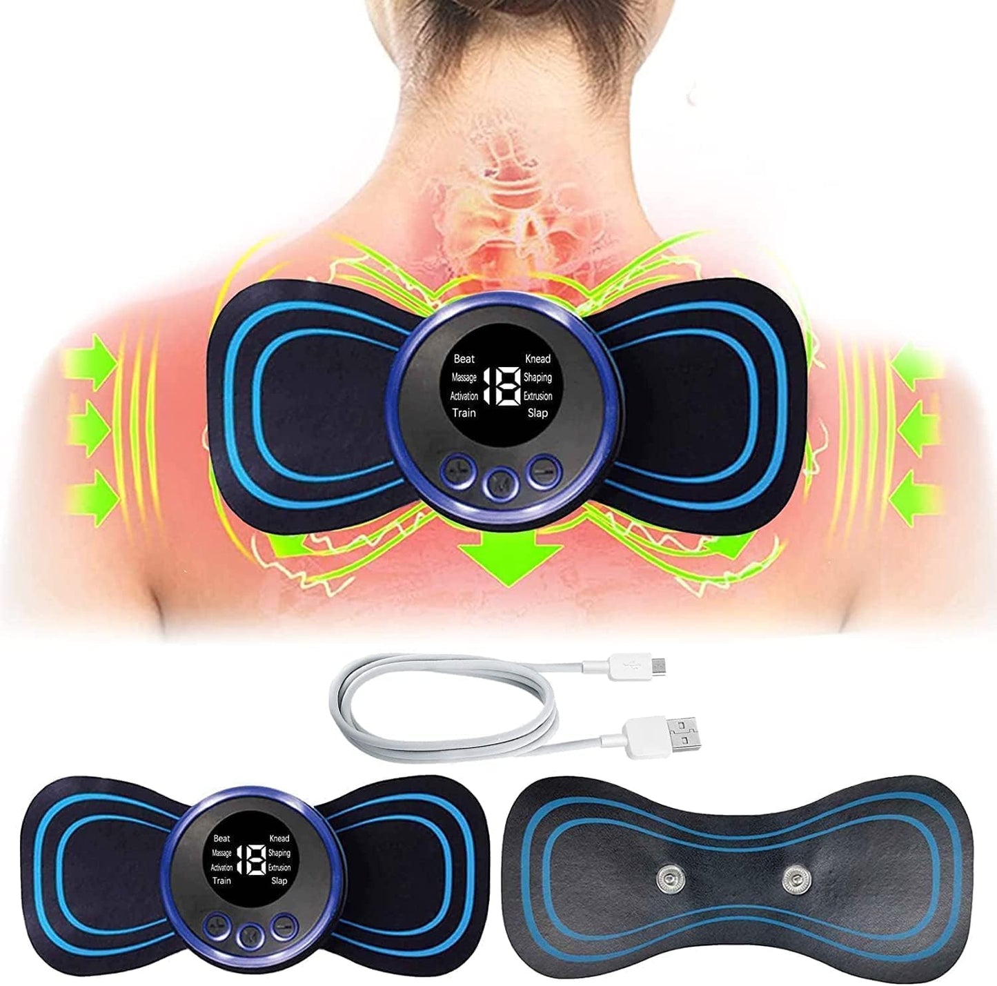 Mini Massage stick (LCD Model) with 8 Modes & 19 Gears