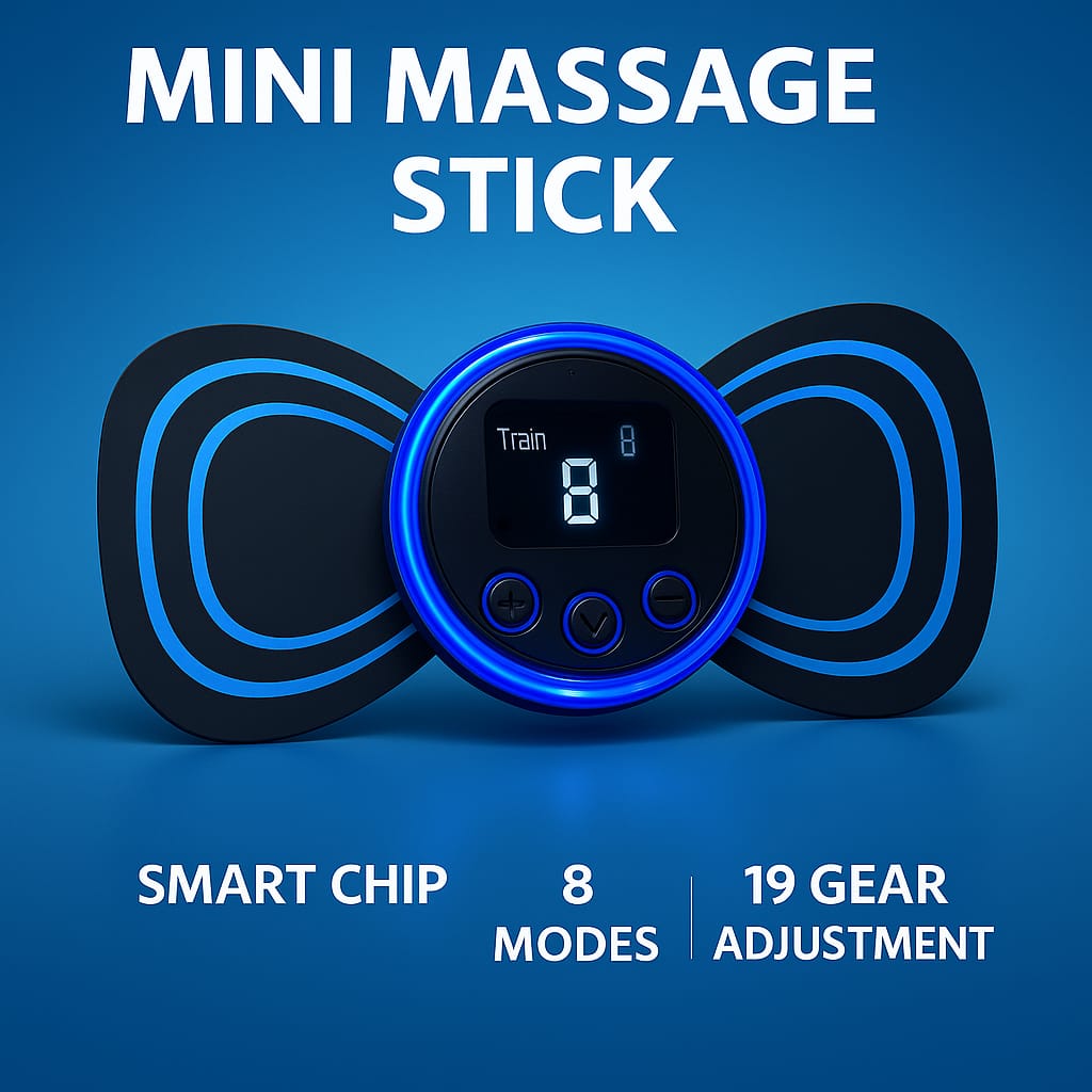 Mini Massage stick (LCD Model) with 8 Modes & 19 Gears